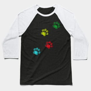 Paws color Baseball T-Shirt